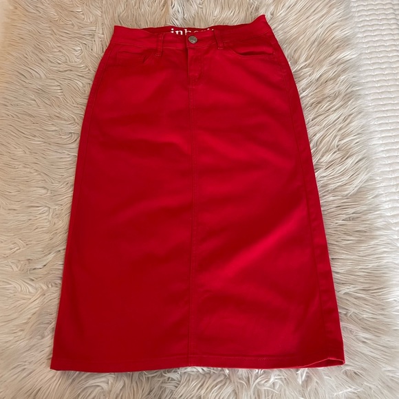 Inherit | Red | Remi | Midi Skirt - Picture 3 of 12
